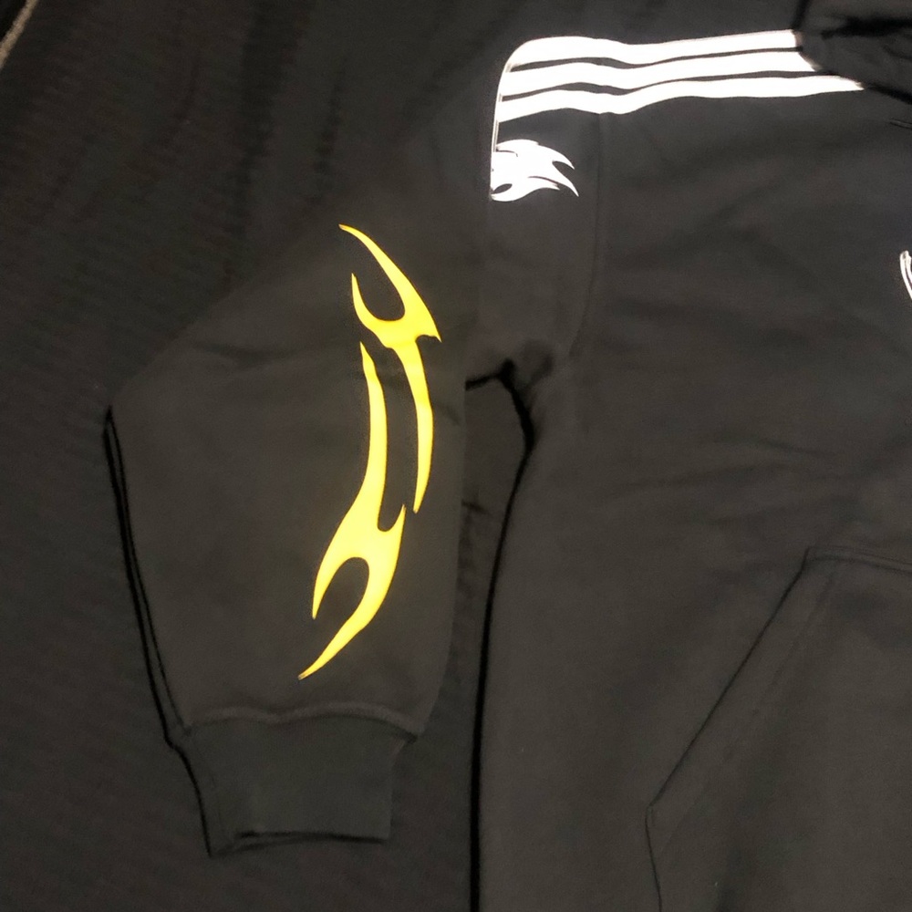 Adidas Originals Spiders Loose Fleece Hoodie Black Men’s Size Small JW0223 - Picture 3 of 9